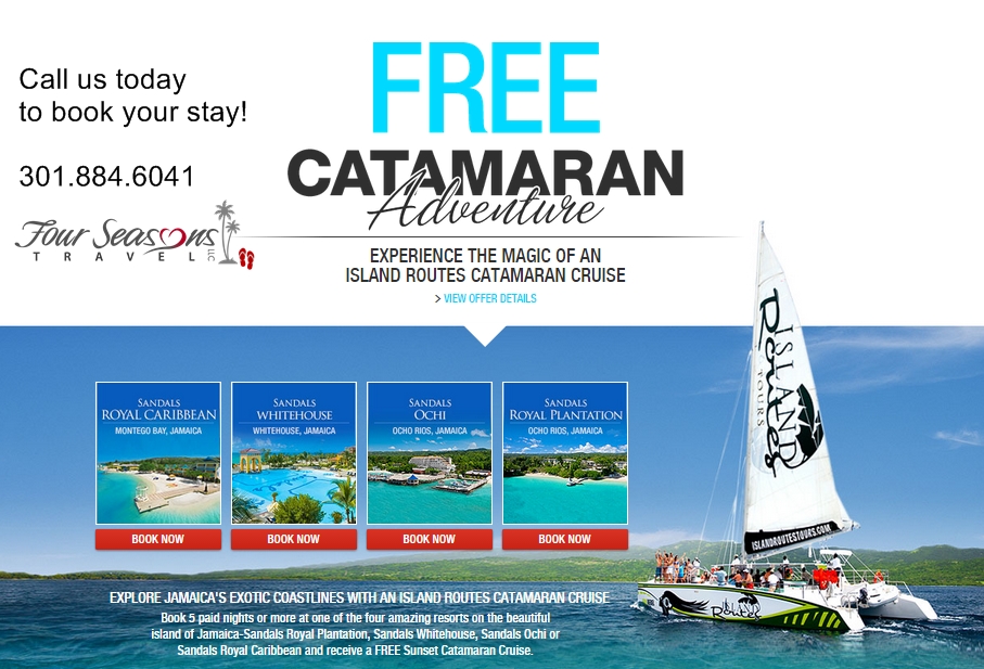 sandals free catamaran cruise